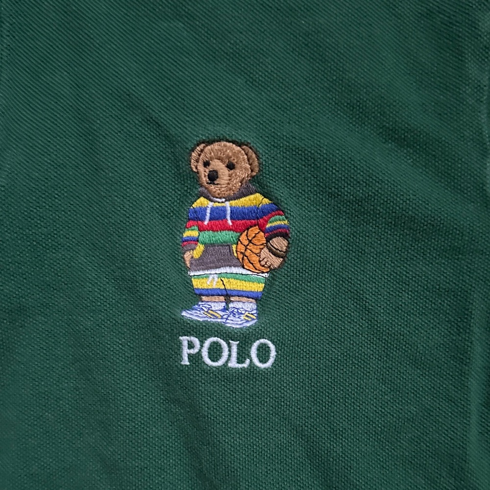 Polo by Ralph Lauren Bear Green Polo Shirt - Picture 2 of 5